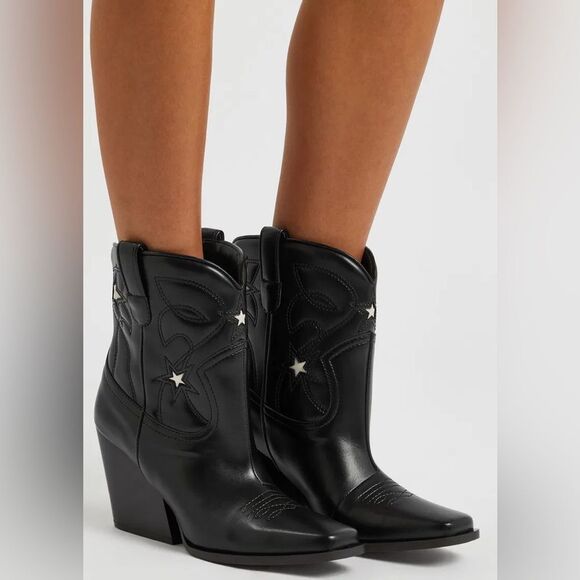 Stella McCartney $1355 Cloudy Alter Heel 85mm embroidery cowboy Western Boots - Picture 1 of 16